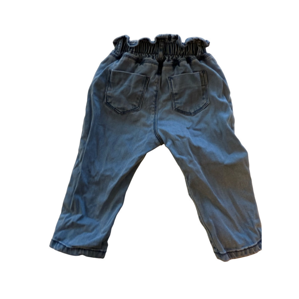 Girls Zara paper bag Jeans 9-12 Months Blue Denim Pants